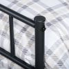 Metal Bed Frame Twin Size with Headboard and Footboard Single Platform Mattress Base; Metal Tube(twinsize; black) No Box Spring Needed - pic