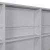 Wooden Full Size House Bed with Trundle; Kids Bed with Shelf; Gray - as pic
