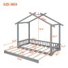 Extending House Bed, Wooden Daybed, - Gray