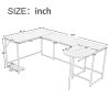 U-shaped Computer Desk;  Industrial Corner Writing Desk with CPU Stand;  Gaming Table Workstation Desk for Home Office - Black