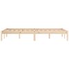 vidaXL Bed Frame 59.8"x79.9" Solid Wood Pine Queen - Brown