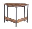 Triangle Computer Desk Corner Desk With Smooth Keyboard Tray and Storage Shelves - Default