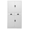 vidaXL Office Cabinet Light Gray 35.4"x15.7"x70.9" Steel - Grey