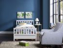 Twin Bed with trundle; White - as picture