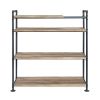 Brantley Bookshelf with 4 Shelves in Oak Sandy Black Finish - Default