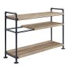 Brantley Bookshelf with 3 Shelves in Oak Sandy Black Finish - Default