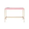 Midriaks Writing Desk with USB Port in Pink Gold Finish OF00024 - Default
