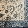 Stylish Classic Pattern Design Traditional Floral Filigree Bordered Area Rug - Beige|Ivory|Blue - 3' X 5'