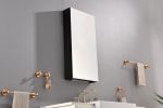 18 in. W x 36 in. H Single Door Recessed or Surface Mount Medicine Cabinet - Matt Black