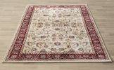 Stylish Classic Pattern Design Traditional Bordered Floral Filigree Area Rug - Beige|Ivory - 9'-6" X 12'-9"