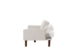 Beige Sofa Bed - White