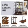 [VIDEO] Bookcase and Bookshelf, Home Office 5 Tier Bookshelf, Open Freestanding Storage Shelf with Metal Frame, Black - Brown