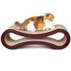FluffyDream Cat Scratcher Cardboard; Scratching Pad House Bed Furniture Protector; Infinity Shape; Curved - as Pic