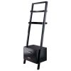 Bellamy 2-Drawer Leaning Shelf; Black - 29522