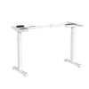 Height Adjustable Dual Motor Load Ergonomic Electric Standing Desk Frame 2-Stage With Memory Controller - Frame Only - White