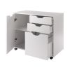 Halifax Wide Storage Cabinet; 2-Drawer; Filing Cabinet; White - 10431