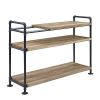Brantley Bookshelf with 3 Shelves in Oak Sandy Black Finish - Default