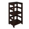 Wooden Bookshelf Rack 3 Tier Bookcase Shelf Storage Organizer, Brown RT - Brown
