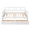 Twin Size Daybed Wood Bed with Two Drawers; White(OLD SKU:LP000057AAK) - as Pic