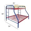 Tritan Bunk Bed (Twin/Full) in Rainbow 02053RNB - as pic