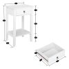 FCH Two-layer Bedside Cabinet Coffee Table with Drawer White RT - White