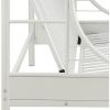 Eclipse Bunk Bed (Twin XL/Queen/Futon) in White 02093WH - White + Metal