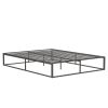 Metal Bed;  Platform Bed Frame;  Box Spring;  Strong Metal Structure;  Easy Assembly;  Full Size;  GREY - Dark Gray