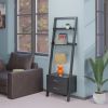 Bellamy 2-Drawer Leaning Shelf; Black - 29522