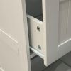 White Floor Cabinet with 2 Drawer Wooden Storage Cabinet Multifunctional Bathroom Storage Organizer Rack Stand - White