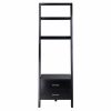 Bellamy 2-Drawer Leaning Shelf; Black - 29522