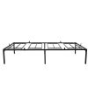 14 Inches Metal Platform Bed Frame, Heavy Duty Steel Slat Support, No Box Spring Needed, Quick Install, Twin Size - black