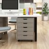 Office pulley movable file cabinet Wooden drawer cabinet Office storage cabinet Low cabinet - as Pic