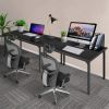 Simple Deluxe Modern Design; Simple Style Table Home Office Computer Desk for Working; Studying; Writing or Gaming; Black - as pic