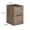 D400mm WOOD FILE CABINET 2 DRAWERS Grey - as Pic