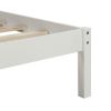 Platform Bed Frame with Headboard ; Wood Slat Support ; No Box Spring Needed ; Twin; White(OLD SKU:WF191418AAK) - as pic