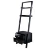 Bellamy 2-Drawer Leaning Shelf; Black - 29522