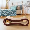FluffyDream Cat Scratcher Cardboard; Scratching Pad House Bed Furniture Protector; Infinity Shape; Curved - as Pic