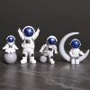 4pcs Small Creative Astronaut Ornaments; Desktop Ornaments; TV Cabinet Ornaments - Golden - 10.2*6cm