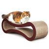 FluffyDream Cat Scratcher Cardboard; Scratching Pad House Bed Furniture Protector; Infinity Shape; Curved - as Pic