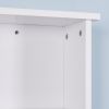 Wall Mount Medicine Cabinet with a Door;  Wooden Bathroom Storage Cabinet with Adjustable Shelf - White