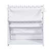 Wooden Children Sling Book Rack White Bookshelf for Kids with Star Pattern Cloth Bag - White