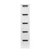 5-Tire Rolling Cart Organizer Unit with Wheels Narrow Slim Container Storage Cabinet for Bathroom Bedroom - as pic