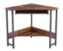 Triangle Computer Desk Corner Desk With Smooth Keyboard Tray and Storage Shelves - Default