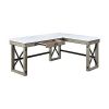 Talmar Writing Desk with Lift Top in Marble Top Rustic Oak Finish - Default