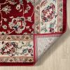 Stylish Classic Pattern Design Traditional Floral Filigree Bordered Area Rug - Red|Ivory - 3' X 5'