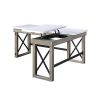 Talmar Writing Desk with Lift Top in Marble Top Rustic Oak Finish - Default