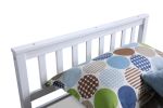 Twin Bed with trundle; White - as picture