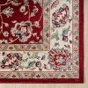 Stylish Classic Pattern Design Traditional Floral Filigree Bordered Area Rug - Red|Ivory - 3' X 5'