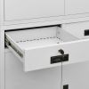 vidaXL Office Cabinet Light Gray 35.4"x15.7"x70.9" Steel - Grey