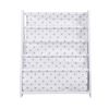 Wooden Children Sling Book Rack White Bookshelf for Kids with Star Pattern Cloth Bag - White